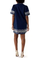 Women's Embroidered Mini Dress