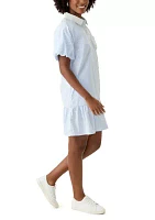 Women's Flounce Hem Shirtdress