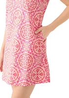 Women's Sleeveless Straight Printed Dress