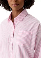 Women's Long Sleeve Oversized Button Up Shirt