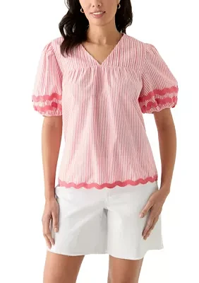 Women's Ric Rac Trim Top
