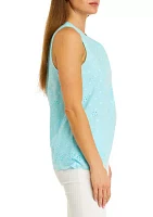 Petite Sleeveless Peasant Top