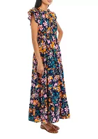 Petite Printed Tiered Maxi Dress