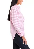 Petite Striped Button Down Shirt