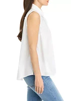 Petite Sleeveless Boyfriend Top