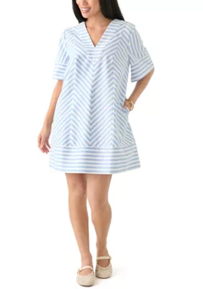 Petite V-Neck Straight Dress