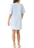 Petite V-Neck Straight Dress