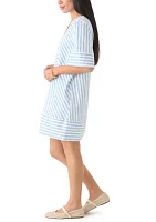 Petite V-Neck Straight Dress