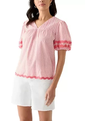 Petite Ric Rac Trim Top