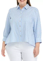 Plus Button Down Top