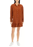 Women's Ruffle Hem Shirtdress