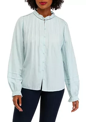 Women's Lace Inset Blouse