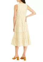 Women's Eyelet Midi Dress