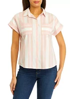 Women's Short Sleeve Button Down Shirt