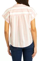 Women's Short Sleeve Button Down Shirt