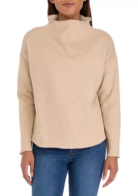 Women's Long Sleeve High Neck Sweatshirt