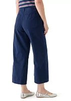 Women's High Rise Wide Leg Crop Utility Jeans