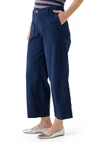 Women's High Rise Wide Leg Crop Utility Jeans