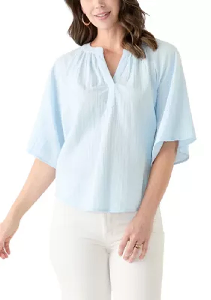 Women's Bell Sleeve Popover T-Shirt