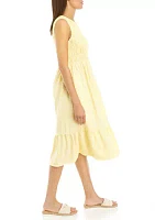 Women's Smocked Bodice Midi Dress