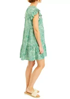 Women's Printed Tiered Mini Dress