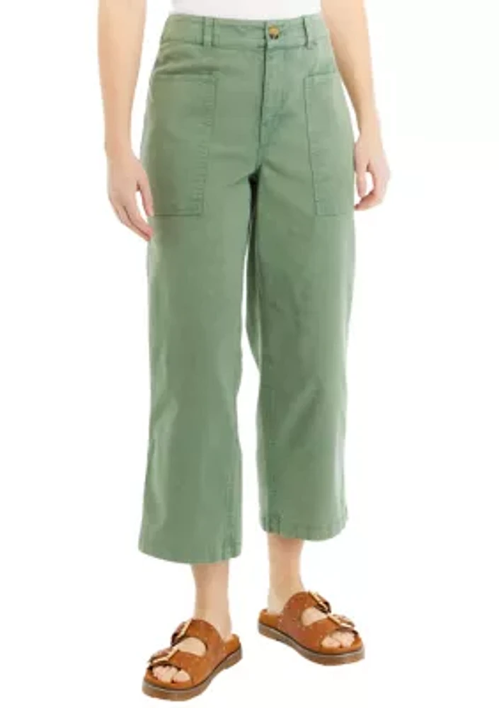 Women's Cropped High Rise Utility Pants