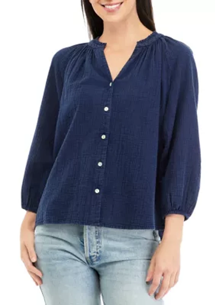 Women's Split Neck Blouse