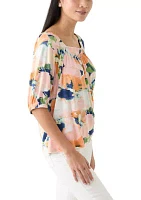 Women's Printed Square Neck Top