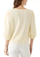 Women's Knit Woven Top