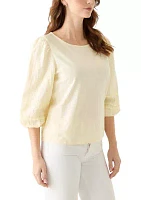 Women's Knit Woven Top