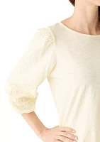 Women's Knit Woven Top