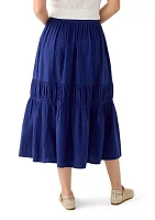 Women's Tiered Midi Gauze Skirt