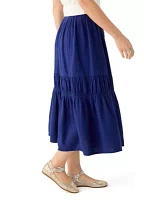 Women's Tiered Midi Gauze Skirt