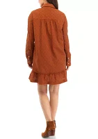 Petite Ruffle Hem Shirtdress