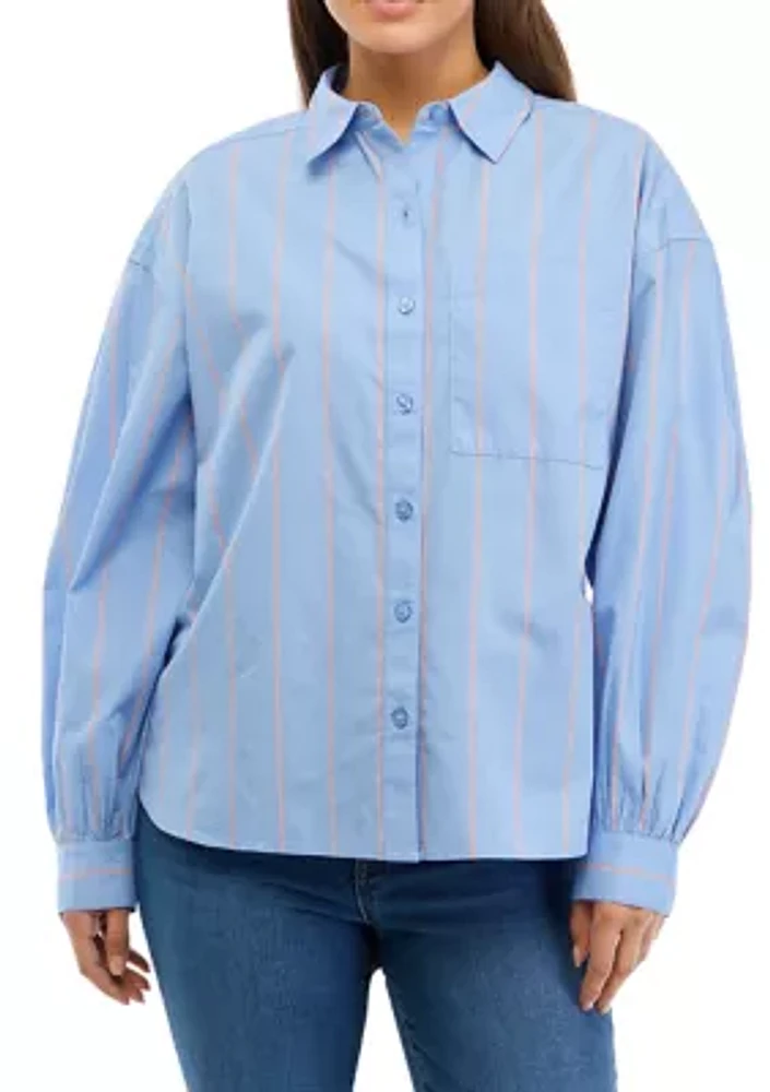 Petite Patch Pocket Button Down Shirt