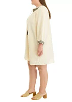 Plus Flutter Sleeve Dress