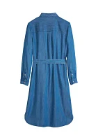 Plus Long Sleeve Shirtdress