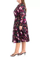 Plus Smock Waist Midi Dress