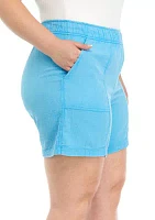 Plus Seamed Pull On Shorts