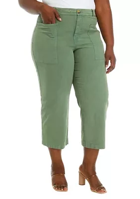 Plus Utility Cropped Pants