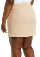 Plus Utility Mini Skirt