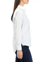 Women's Long Sleeve Oxford Boyfriend Shirt