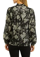 Women's Printed Peasant Shine Top