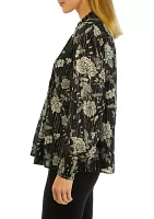 Women's Printed Peasant Shine Top