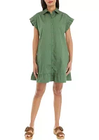 Women's Flutter Button Down Dress