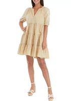 Women's Puff Sleeve Peasant Dress