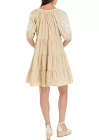 Women's Puff Sleeve Peasant Dress