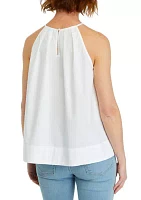 Women's Solid Halter Neck Top