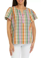 Women's Printed Popover Top