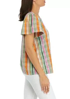 Women's Printed Popover Top